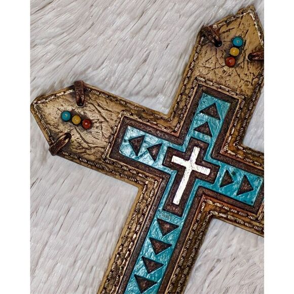 NWOT Montana West 12” Western Tooled Lord Hear My Prayer Wall Cross - Picture 3 of 7